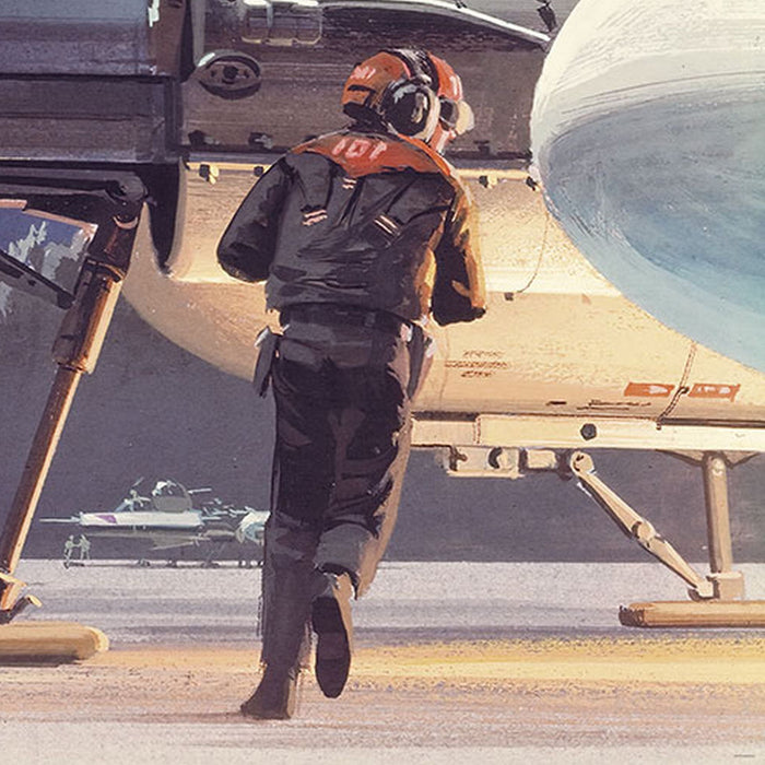 Vlies Fototapete | Star Wars Classic RMQ Yavin Y|Wing | Größe 500 x 250 cm