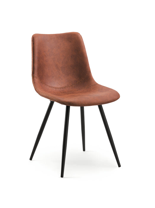 Naber | Lino 1WS | Stuhl Küchenstuhl | Gestell schwarz | Bezug braun