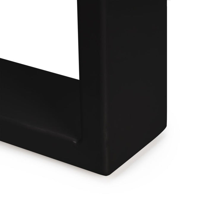 emuca Satz mit zwei Square rechteckige Tischbeine Breite 800 mm schwarz lackiert