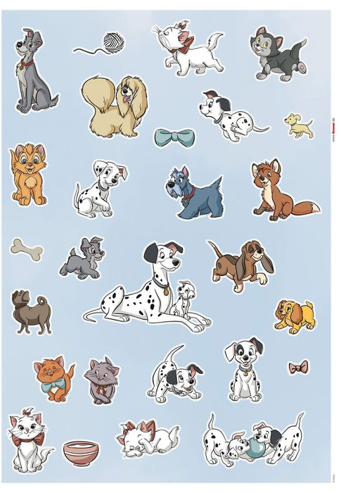 Komar | Wandtattoo | Disney Cats and Dogs  | Größe 50 x 70 cm