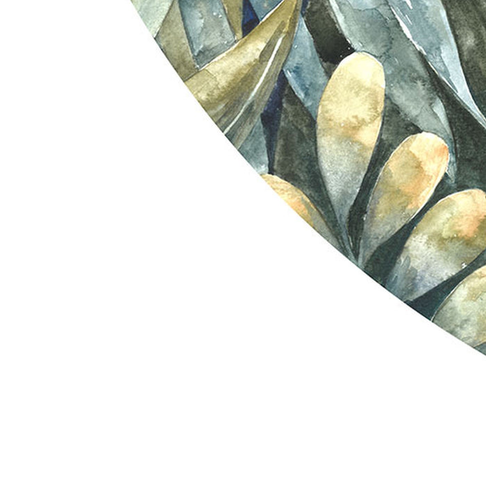 Komar | Selbstklebende Vlies Fototapete/Wandtattoo | Feuilles Tropicales | Größe 125 x 125 cm