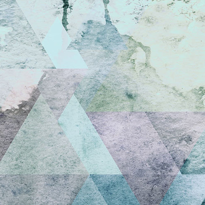 Vlies Fototapete | Triangles Blue | Größe 400 x 250 cm