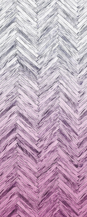 Vlies Fototapete | Herringbone Pink Panel | Größe 100 x 250 cm