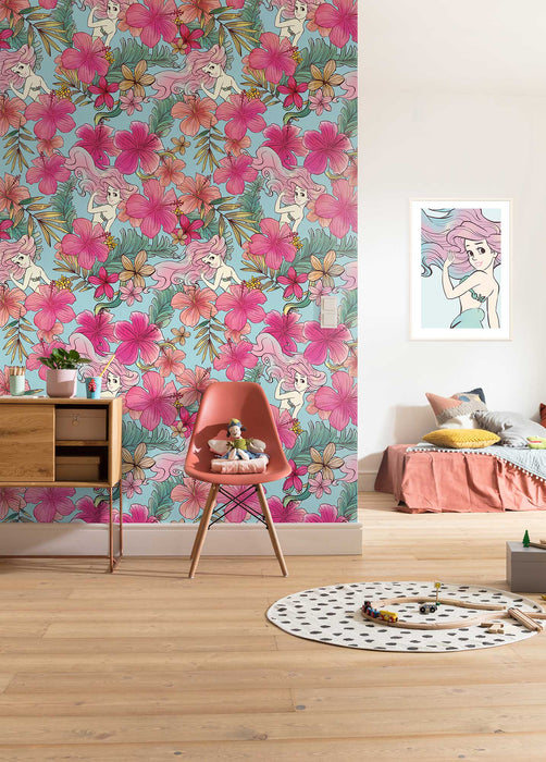 Komar | Vlies Fototapete | Ariel Pink Flower | Größe 200 x 280 cm