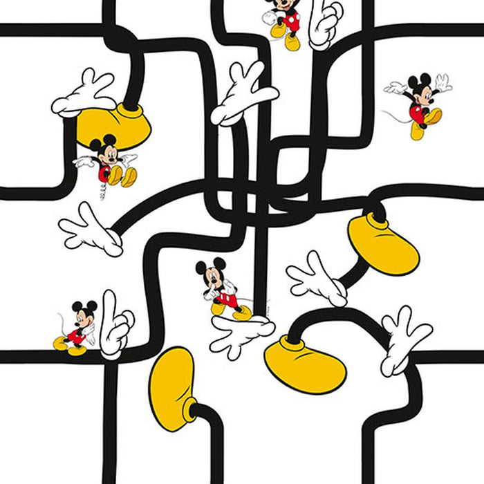 Vlies Fototapete | Mickey Mouse Foot Labyrinth | Größe 200 x 280 cm