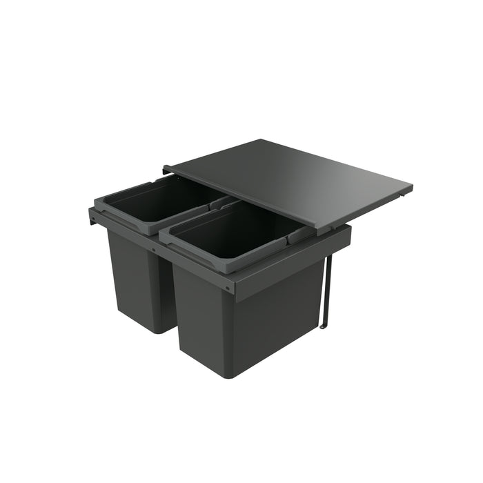 Naber | Cox Stand-UP® 350 S/600-2 | Abfallsammler für vorhandene Auszüge | ohne Biodeckel | anthrazit | H 350 mm
