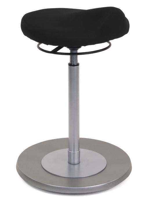 Mayer | Pendelhocker mit ergonomisch geformtem Komfortsitz 1101 | Schwarz | Gestell edelstahlfarbig