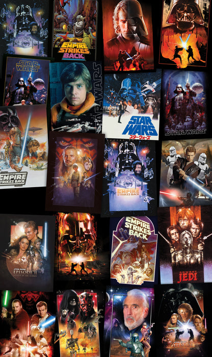 Vlies Fototapete | Star Wars Posters Collage | Größe 120 x 200 cm