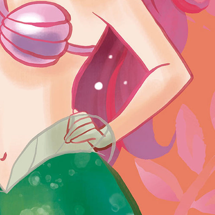 Selbstklebende Vlies Fototapete/Wandtattoo | Ariel Happy Coral | Größe 125 x 125 cm