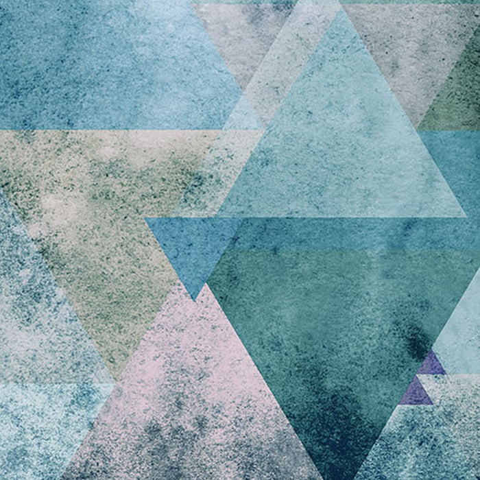Komar | Vlies Fototapete | Triangles Blue | Größe 400 x 250 cm