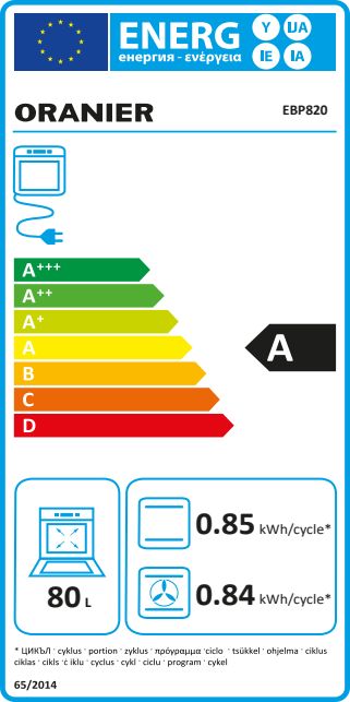 Oranier | EBP820 | Einbaubackofen