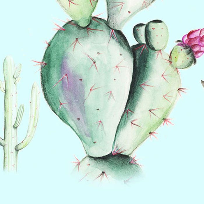 Komar | Vlies Fototapete | Cactus Blue | Größe 200 x 250 cm