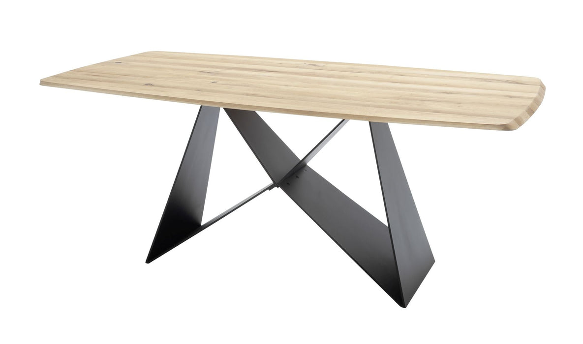 MCA | LUGO ESSTISCH | 200x100 CM BALKENEICHE MA | DGL, METALLFUSS