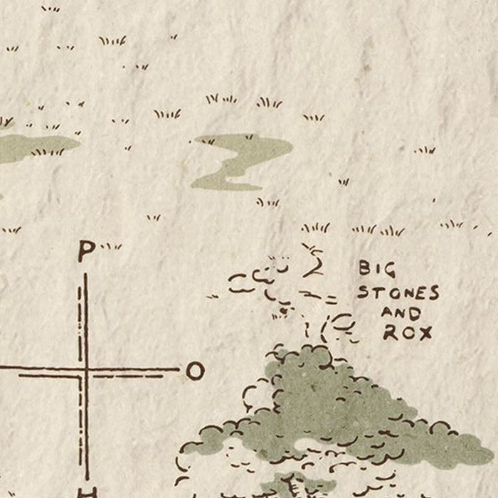 Vlies Fototapete | Winnie the Pooh Map | Größe 200 x 240 cm