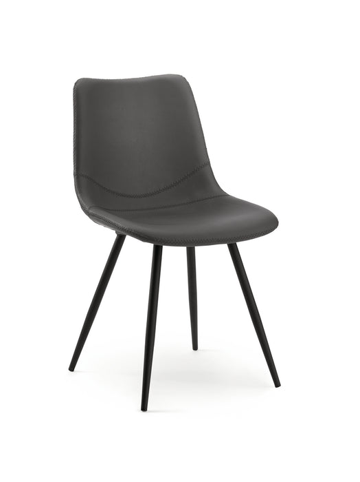 Naber | Lino 1K | Stuhl Küchenstuhl | Gestell schwarz | Bezug dunkelgrau
