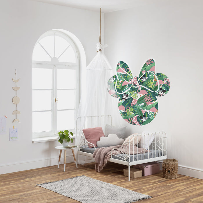 Selbstklebende Vlies Fototapete/Wandtattoo | Minnie Head | Größe 125 x 125 cm