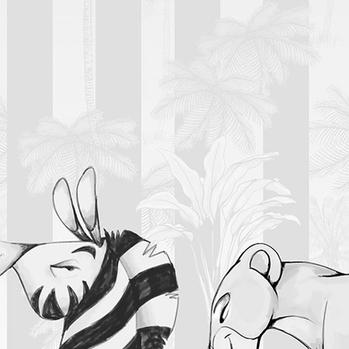 Vlies Fototapete | Lion King Monochrome | Größe 300 x 280 cm