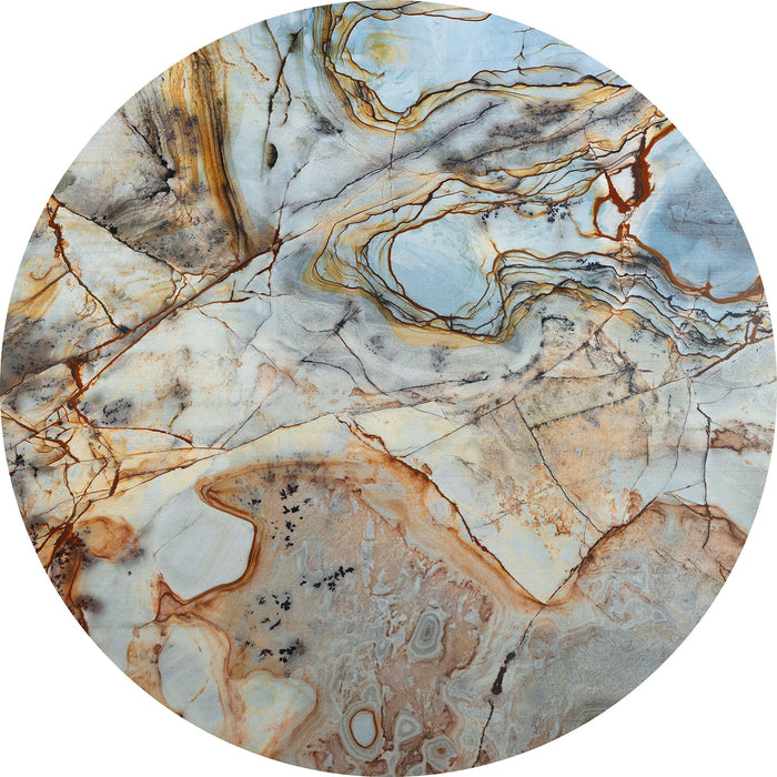 Selbstklebende Vlies Fototapete/Wandtattoo | Marble Sphere | Größe 125 x 125 cm