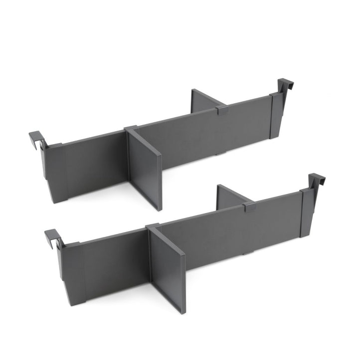 emuca Set verstellbarer Trennelemente Schublade organisieren, 600 mm, Aluminium,