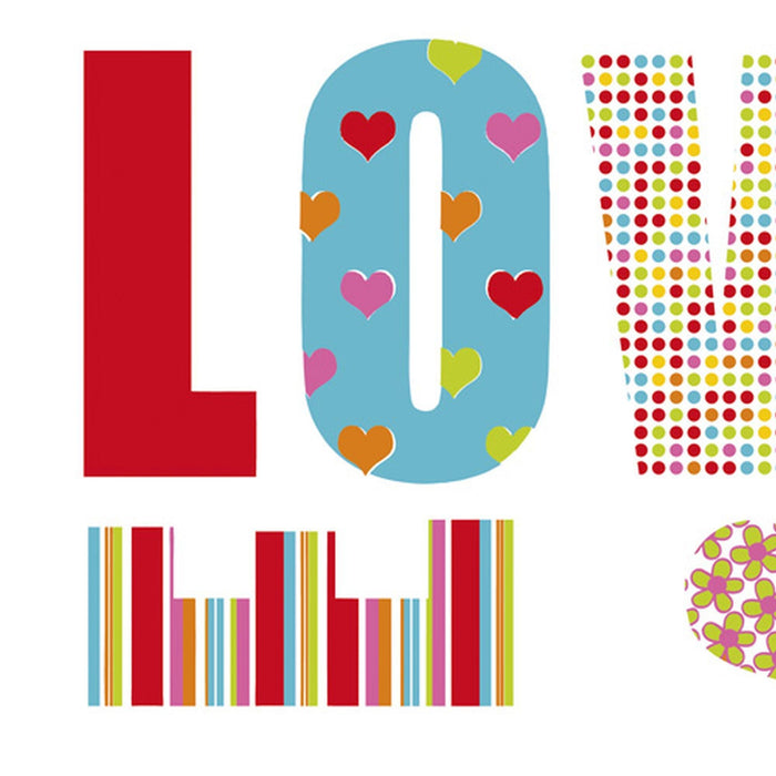 Wandtattoo | Love and Peace | Größe 100 x 70 cm