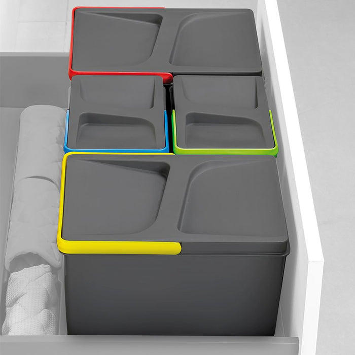 emuca Behälter für Küchenschublade, H216, 1x12L, Anthrazitgrau