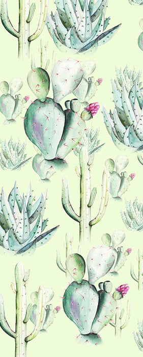 Komar | Vlies Fototapete | Cactus Green Panel | Größe 100 x 250 cm