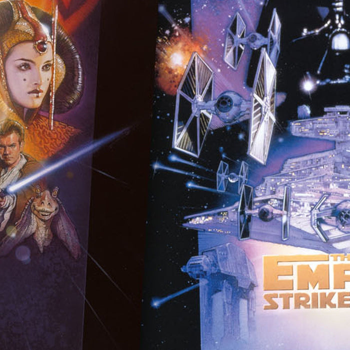 Vlies Fototapete | Star Wars Posters Collage | Größe 120 x 200 cm