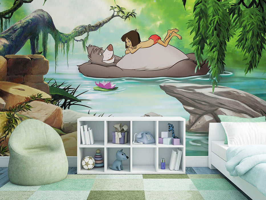Komar | Fototapete | Jungle book swimming with Baloo | Größe 368 x 254 cm