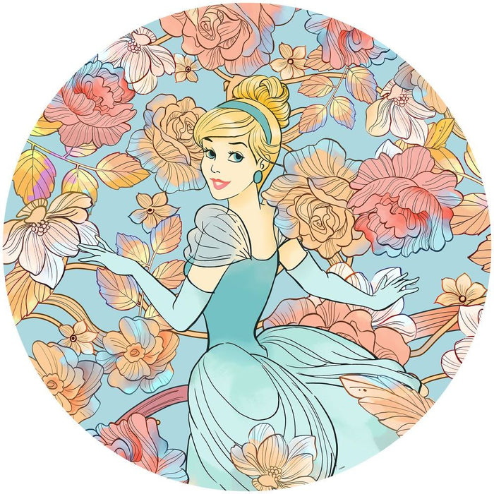 Komar | Selbstklebende Vlies Fototapete/Wandtattoo | Cinderella Pastel Dreams | Größe 125 x 125 cm