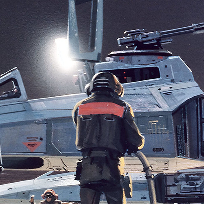 Vlies Fototapete | Star Wars Classic RMQ Yavin Hangar | Größe 500 x 250 cm