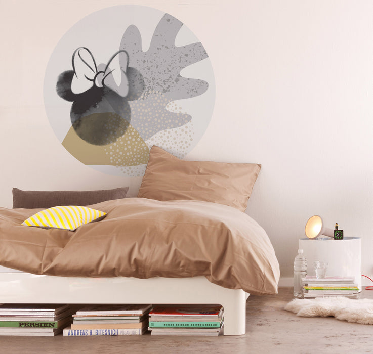 Komar | Selbstklebende Vlies Fototapete/Wandtattoo | Minnie Loop Art | Größe 125 x 125 cm