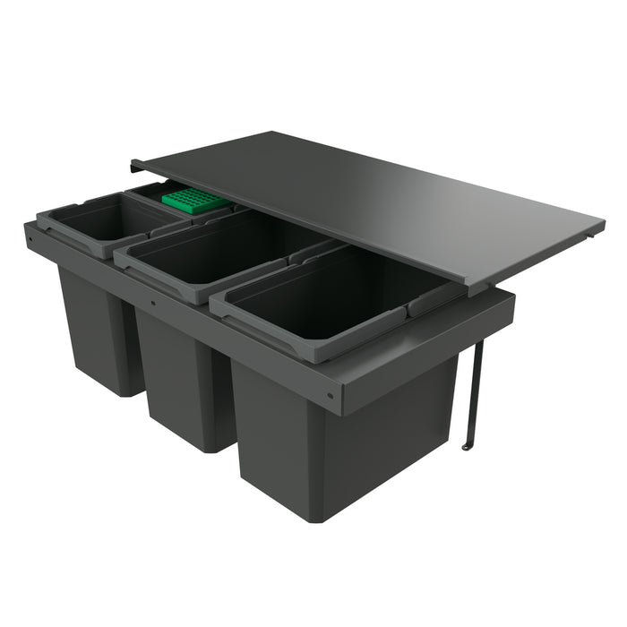 Naber | Cox Stand-UP® 350 S/900-4 | Abfallsammler für vorhandene Auszüge | mit Biodeckel | anthrazit | H 350 mm