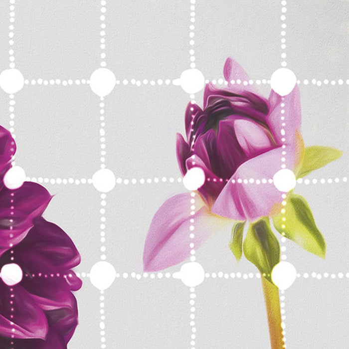 Vlies Fototapete | Flowers & Dots | Größe 200 x 250 cm