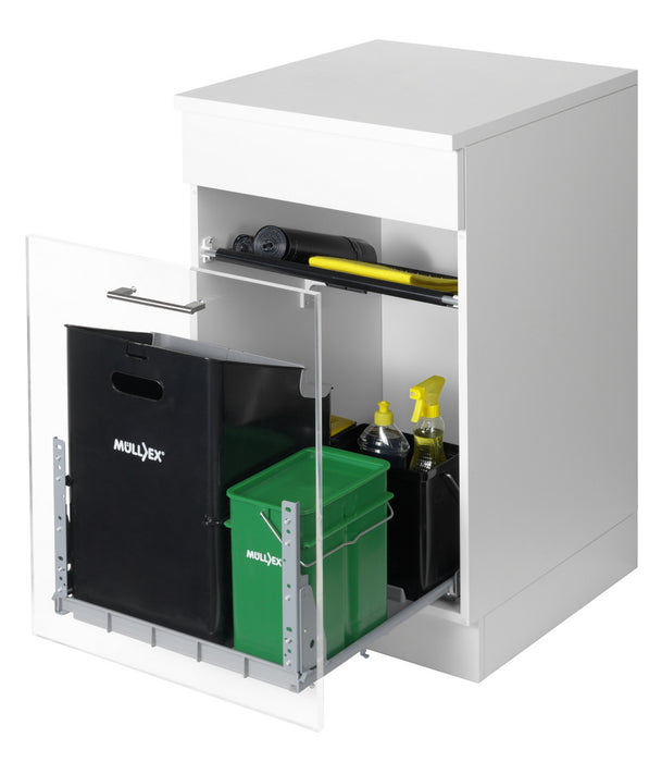 Naber | Müllex Comfort 35 5 4 4 Abfallsammler für Frontauszüge schwarz grün