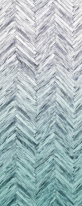 Vlies Fototapete | Herringbone Mint Panel | Größe 100 x 250 cm