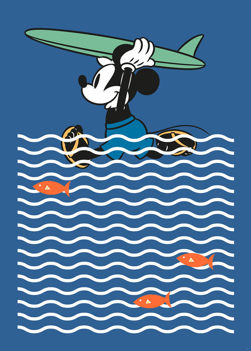 Vlies Fototapete | Mickey gone Surfin' | Größe 200 x 280 cm