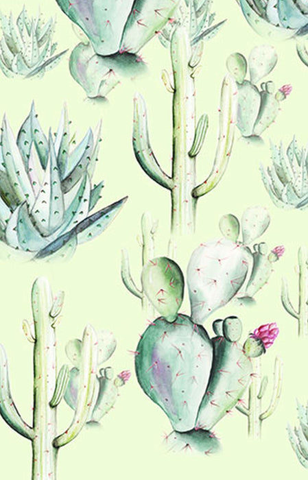 Vlies Fototapete | Cactus Green Panel | Größe 100 x 250 cm