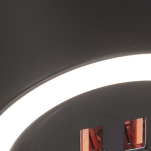 Naber | Unika 4 Farbwechsel LED | Aufbauleuchte | Einzelleuchte mit 2-fach USB A | schwarz matt