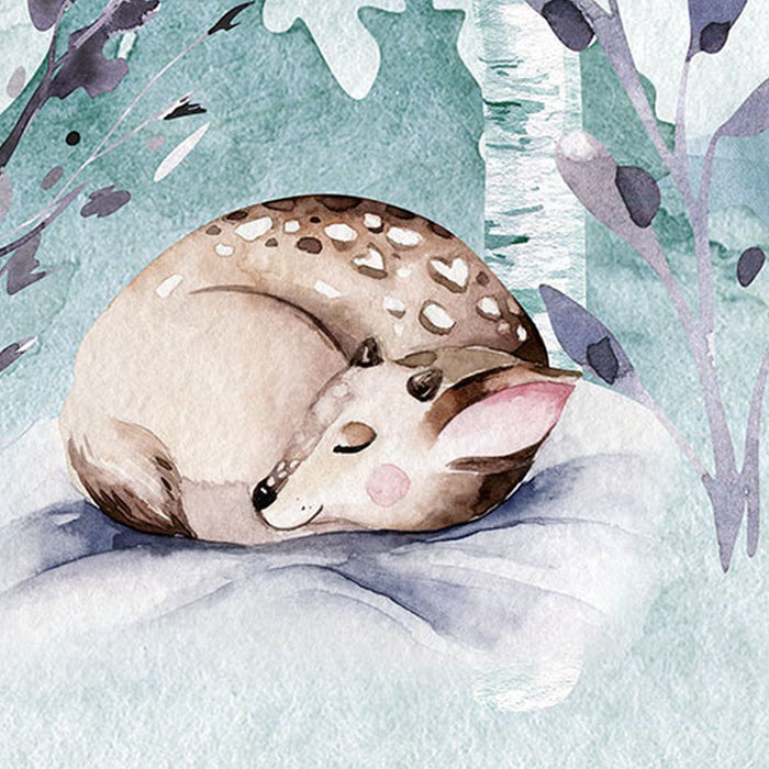 Vlies Fototapete | Animal Sleepover | Größe 350 x 280 cm