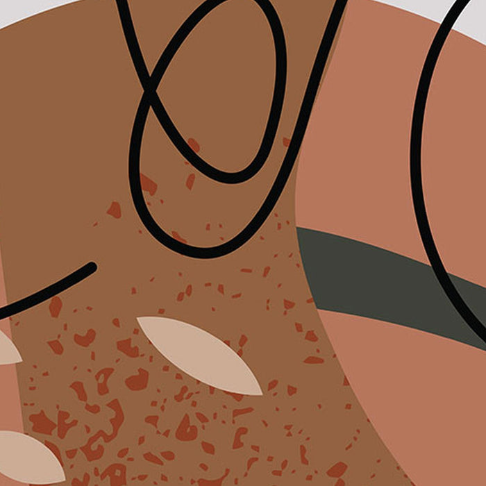 Selbstklebende Vlies Fototapete/Wandtattoo | Minnie Terra | Größe 125 x 125 cm