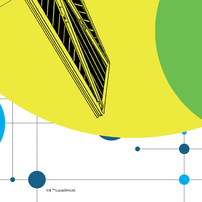 Vlies Fototapete | Star Wars Pop Neon Geometrics Vader | Größe 120 x 200 cm