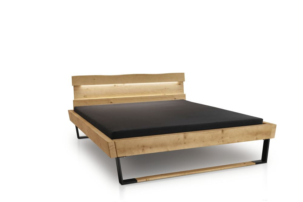 Gradel | Borneo | Bett | Balkenbett | Beleuchtung optional | Material- & Größenauswahl