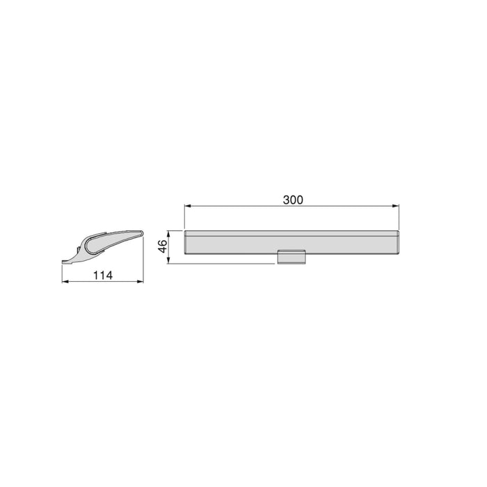 emuca Aries LED-Spiegelstrahler für das Badezimmer, IP44, 300 mm, Kunststoff, Ve