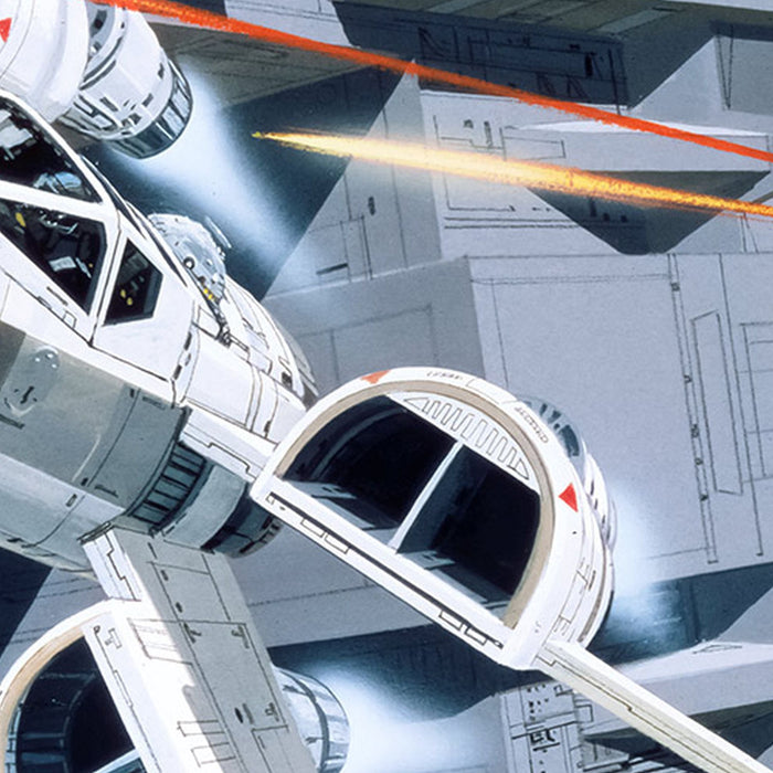 Vlies Fototapete | Star Wars Classic RMQ X|Wing vs TIE|Fighter | Größe 500 x 250 cm
