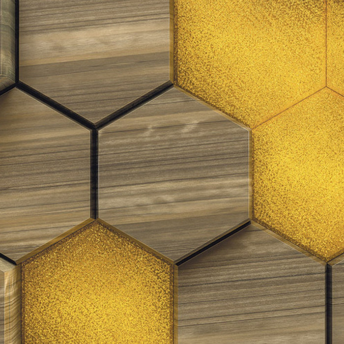 Komar | Vlies Fototapete | Woodcomb Olive | Größe 400 x 250 cm