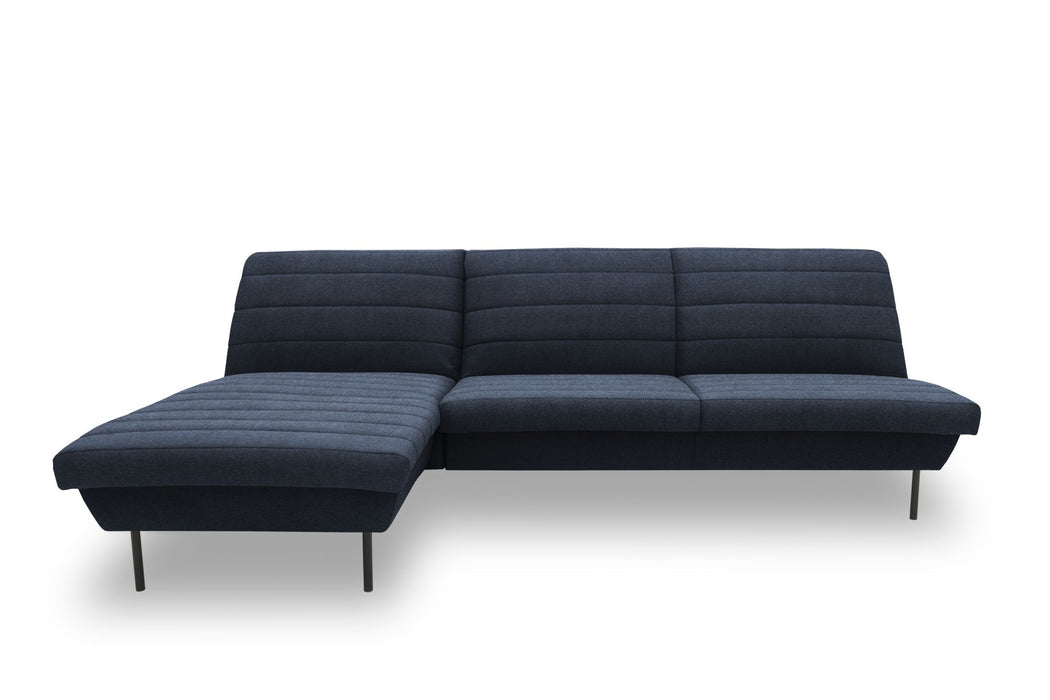 LOOKS IX Ecksofa Longchair | Sofa L-Form | Couch Polsterecke | ohne Armlehnen | Longchair links | attraktive Steppung | 168x274 cm