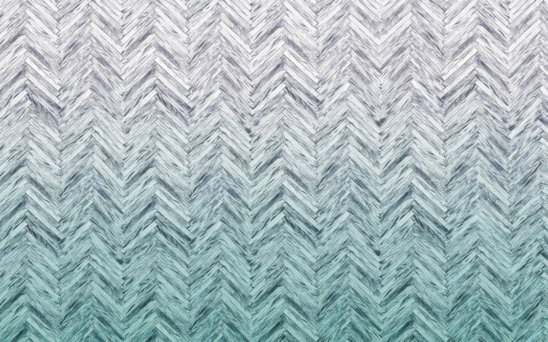 Vlies Fototapete | Herringbone Mint | Größe 400 x 250 cm