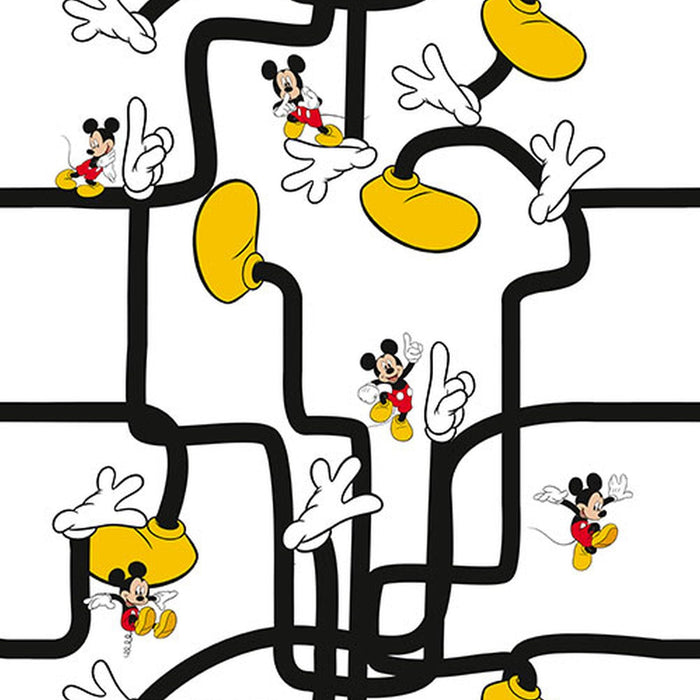 Vlies Fototapete | Mickey Mouse Foot Labyrinth | Größe 200 x 280 cm