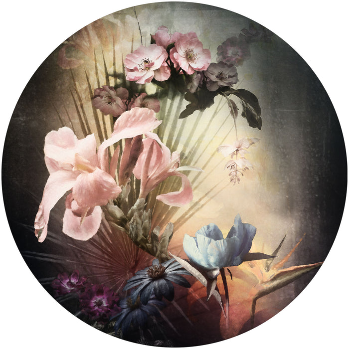 Komar | Selbstklebende Vlies Fototapete/Wandtattoo | Flemish Flowers | Größe 125 x 125 cm
