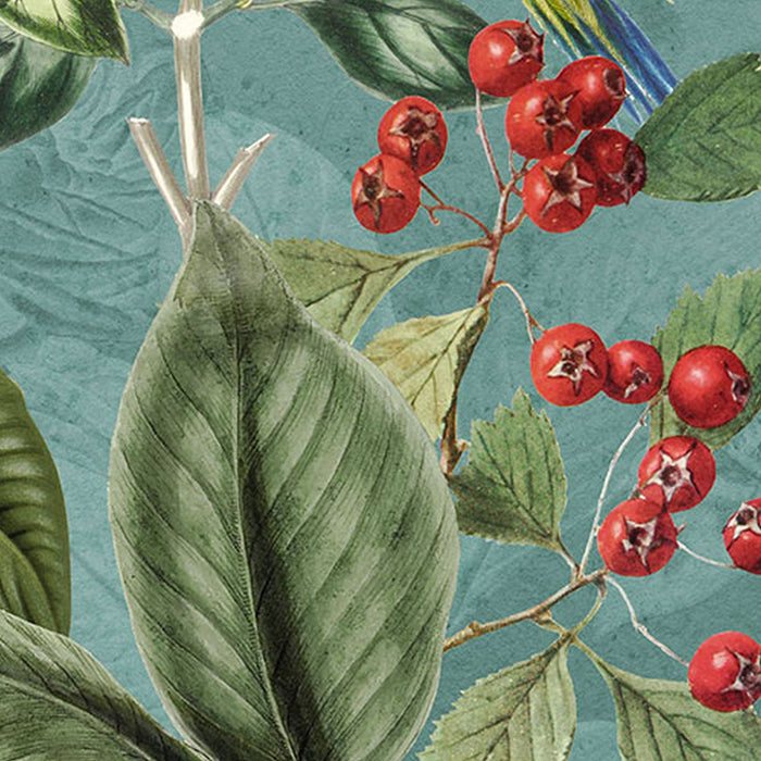 Komar | Vlies Fototapete | Birds and Berries | Größe 200 x 250 cm